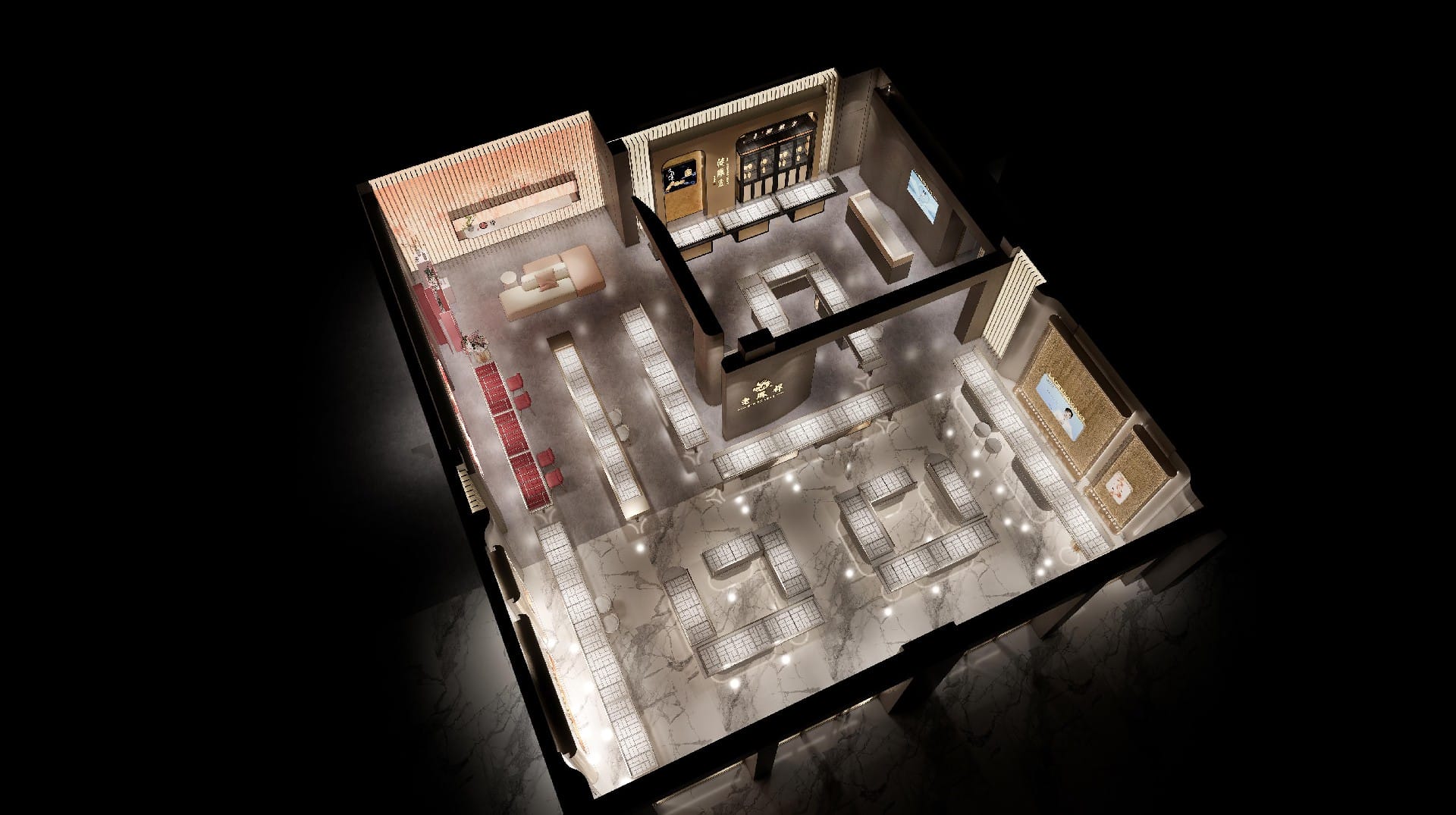 宁波老凤祥珠宝店铺智能灯光案例展示